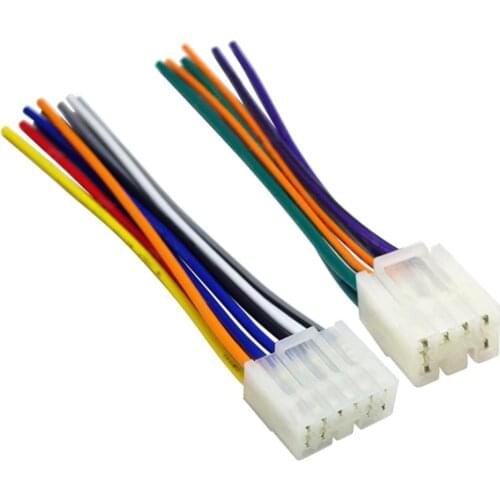 80% Hot Sale 2Pcs Car Radio Stereo CD Player Wiring Harness Cable Installation Kit for Toyota