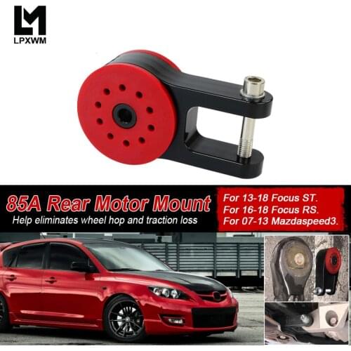 85A Polyurethane T6061 Aluminum Rear Motor Mount For 13-18 Ford Focus ST 16-18 Focus RS 07-13 Mazda speed 3 TSB06