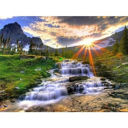 A16206 11CT/14CT/18CT/25CT/28CT oil scenery patterns Counted Cross Stitch DIY Cross Stitch Kits Embroidery Needlework Sets