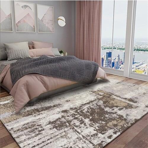 Abstract Modern Minimalist Rice Camel Grey Carpet Carpets For Living Room Non-slip And Anti-wrinkle Floor Mats