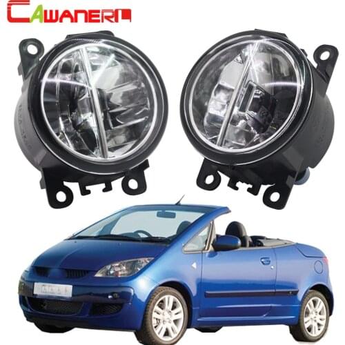 Cawanerl Car LED Bulb Fog Light 4000LM 6000K White Daytime Running Light DRL For Mitsubishi Colt CZC Convertible (RG) 2006-2009