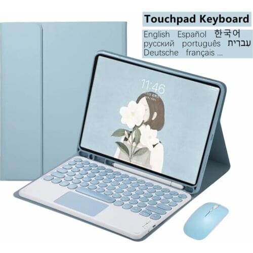 Case for Samsung Galaxy Tab A7 10.4 2020 Keyboard Case Tab A7 A 7 Cover Russian Spanish Korean Keyboard with Touchpad Function