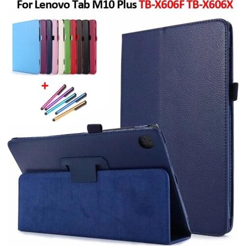 Etui for Lenovo Tab m10 fhd plus Tablet Case Fold Leather Stand Flip Cover for Funda Lenovo Tab M10 Plus Case tb-x606x tb-x606f