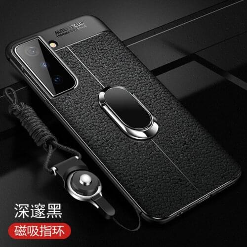 For Samsung Galaxy S21 Plus Case Luxury Leather texture With Stand Magnet protect back cover case for samsung s21 ultra s20plus