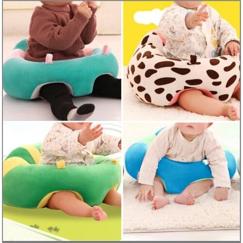 Baby Seats Cartoon Animal Plush Filler Cushion Sofa Infants Car Travel Sit Feeding Support for Children Sit Trainer Dropshipping