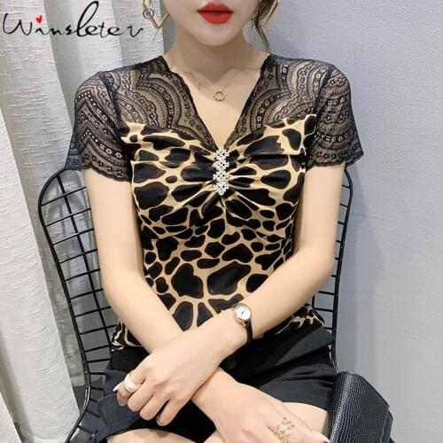 Summer Korean Style Mesh T-Shirt Fashion Sexy Drape Patchwork Lace Women Tops Short Sleeve Bottoming Shirt Tees New 2021 T14611A