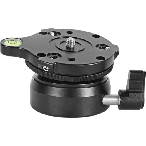 Hot DY-60N Tripod Head Leveling Base Adjusting Plate with Bubble Level for DSLR Camera