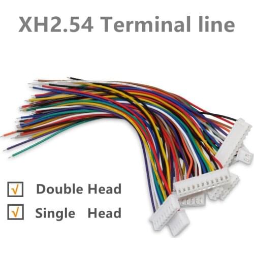 20PCS JST XH2.54mm Pitch Female Connector Wire 10CM 15CM 20CM 30CM 26AWG 2P3P4-12Pin Single End/Double End Cable Electronic Wire