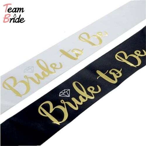 Team Bride White Bride To Be Satin Sash Vintage Wedding Engagement Bridal Shower Bachelorette Party Decoration Supplies Favors