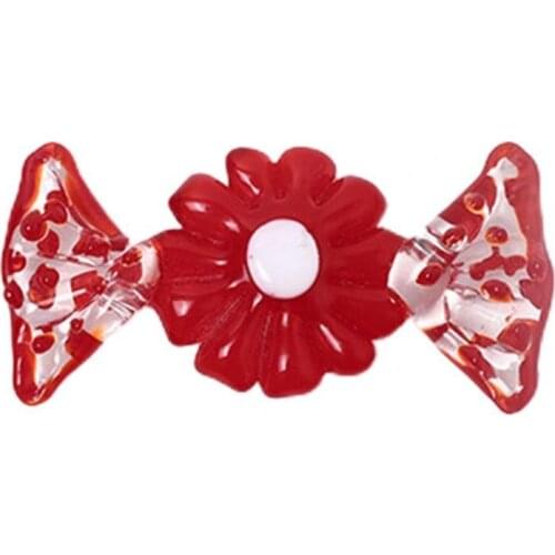 Creative Funny Candy Ornament Artificial Desktop Decor Mini Cute High Borosilicate Glass Sweety Decoration for Home Cafe Decor