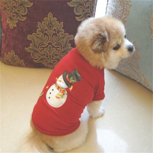 Creative Hot Sell 1PC New Polyester Christmas Pullover Hoodies Dog Clothes Cat Santa Pet Dog Shirt Puppy Sweater Clothes Casual