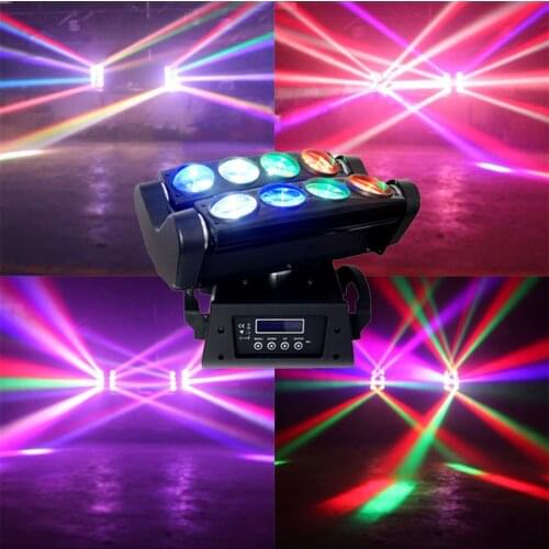 Cool Effects stage lighting beam projector DMX 8x12w RGBW 4in1 LED spider moving head light DJ Disco Home music party lights