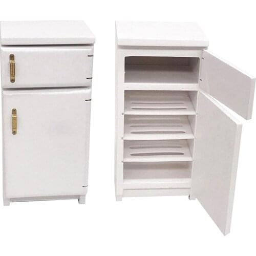 1Pc 1:12 Dollhouse Furniture Refrigerator Mini Living Room Pretend Play Toy
