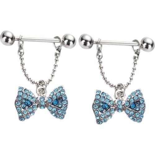 Cute Bowknot Nipple Ring Body Piercing Jewelry Elephant Body Piercing Nipple