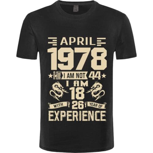 2021 NEW January February March April May June July August 1978 YEARS shirt Mens Short Sleeve T shirt Printed Casual September