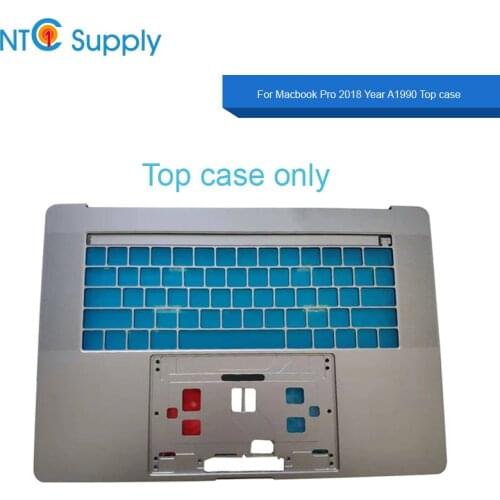 Laptop New A1990 Topcase assembly US UK Space Grey Silver For Macbook Pro 2018 Year 15.4 inch A1990 Top case assembly