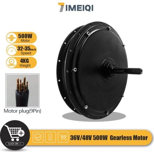 Electric Bicycle Front Wheel 36V 48V 500W Rear Freewheel / Cassette Ebike Brushless Non-gear Hub Motor E-Bike Conversion Engine
