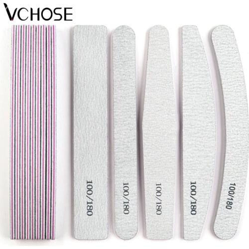Nail File Double Side Sanding Buffer Block Set Nail Sanding Blocks Grinding Polishing Sandpaper Nail Files For UV Gel Polish