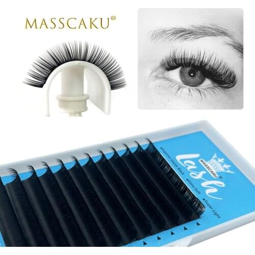 New Design 12rows/Case Premium Natural Synthetic Mink Classic Eyelashes Individual Eyelash Extension Makeup Maquiagem Cilios