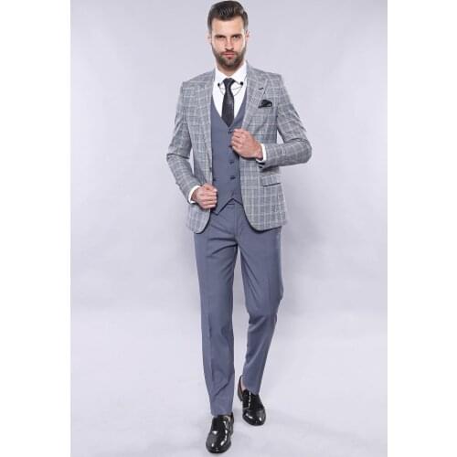 Checked Grey Combined Suit Wessi