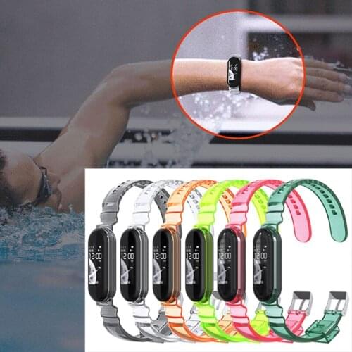 Silicone Strap For Xiaomi Mi Band 5 4 3 Candy Color TPU Universal Sport Wristband Replacement for miband 5 4 3 Bracelet