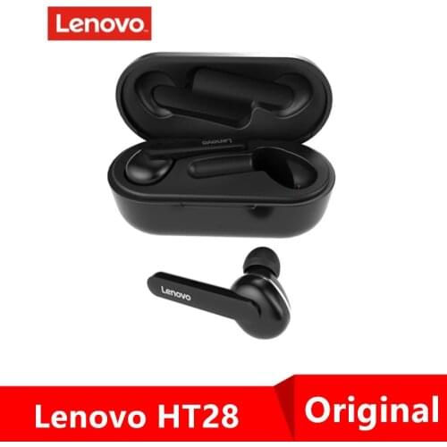 Lenovo HT28 TWS 5.0 True Wireless Bluetooth Earphone Deep Bass Earbuds Stereo Touch Control Auto Connect Headset 400mAH