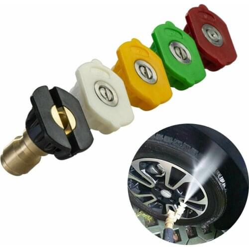 High Pressure Washer Nozzle 5pcs Power Washer Spray Nozzle Tip 0 15 25 40 Degree Car Cleaning Tool Accessories Universal