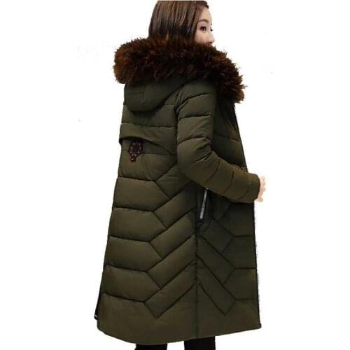 Plus size Winter Down cotton jacket women Camperas mujer abrigo invierno 2018 new Fashion Hooded Thick long coat female parkas