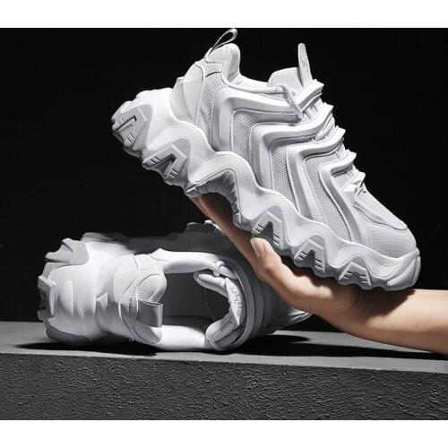 Women Chunky Sneakers Unisex Thick Bottom Dad Shoes Fashion Casual Couple Shoes Running Walking Height Increasing Sports Zapatos