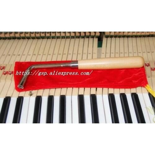 1pcs Piano tuning wrench (straight bar, wooden handle) economic and practical