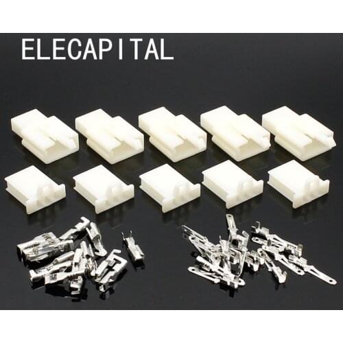 10set/lot 2.8mm 3 pin Automotive 2.8 Electrical wire Connector Male Female cable terminal plug Kits Motorcycle ebike car