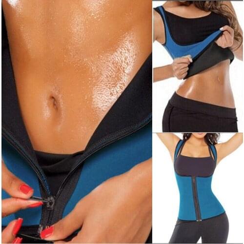 2020 Fat Burning Women Sexy Body Shaper Neoprene Slimming Waist Slim Vest Underbust Waist Cinchers Woman Zippers Shapers Tops