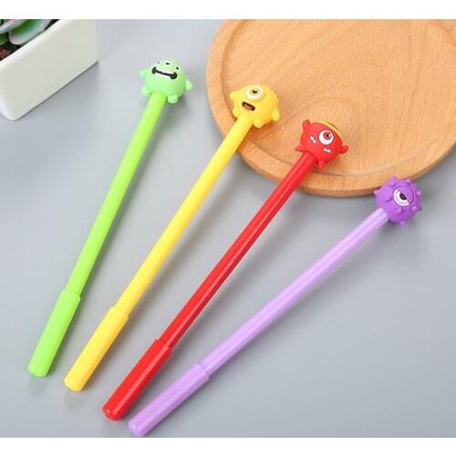 40 pcs Creative One-eyed Dragon Neutral Pen Cute Cartoon Learning Stationery Office Supplies Water Signature Pen