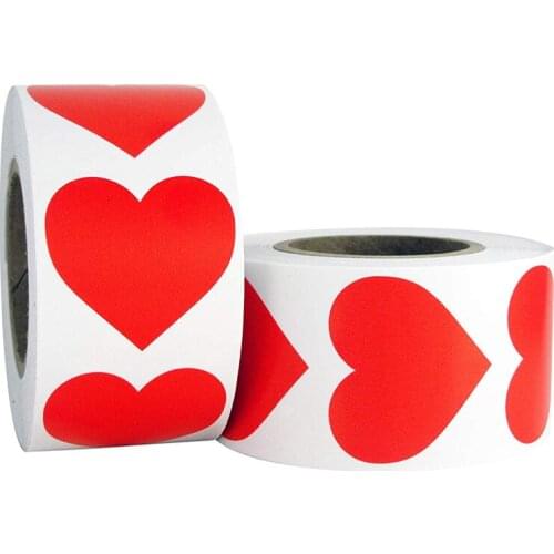 500 Pcs/Roll Love Heart Stickers DIY Scrapbook For Gift Packaging Birthday Party Wedding Supply Stationery Decoration Sticker