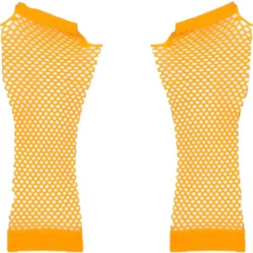 Fishnet Sun Protection Womens Hand Socks Nylon Mesh Wrist Elastic Female Gloves Fingerless Stylishly Solid Color Girl Gloves