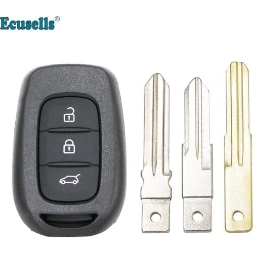3 Button Remote Key Shell Case Fob for Renault Duster Dokker Trafic Master 2013-2017 VAC102 or HU137 blade