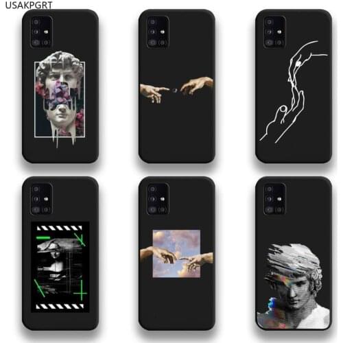 David aesthetic art statue hand Mona Lisa Phone Case For Samsung Galaxy A21S A01 A11 A31 A81 A10 A20E A30 A40 A50 A70 A71 A51