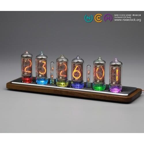 Colorful HD display! Omnixie glow clock ultra-thin smart WIFI former Soviet Union IN-8-2 tube clock digital clock
