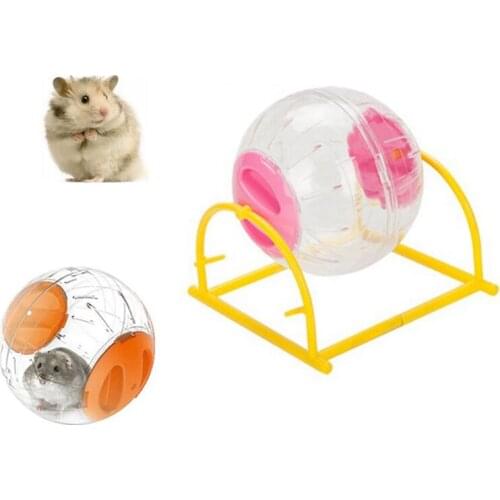 15cm Breathable Clear Ball With Bracket Hamster Pets Product Small Running Ball 4 Colors Plastic Fit For Small Pets