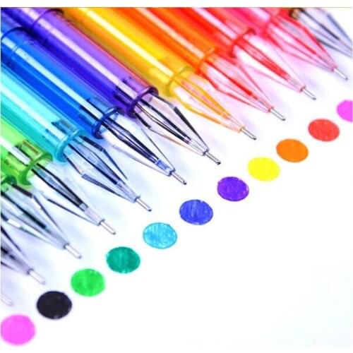 Beautiful Diamond Head 12 Candy Color Gelpen High Quality Color Pen School/Office Color Paintimg Mark Gel Pen Girls Thin Gelpen