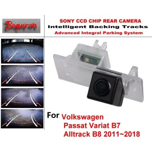 For vw Passat Variat B7 Alltrack B8 2011~2018 CCD Car Backup Parking Camera Intelligent Tracks Dynamic Guidance Rear View Camera