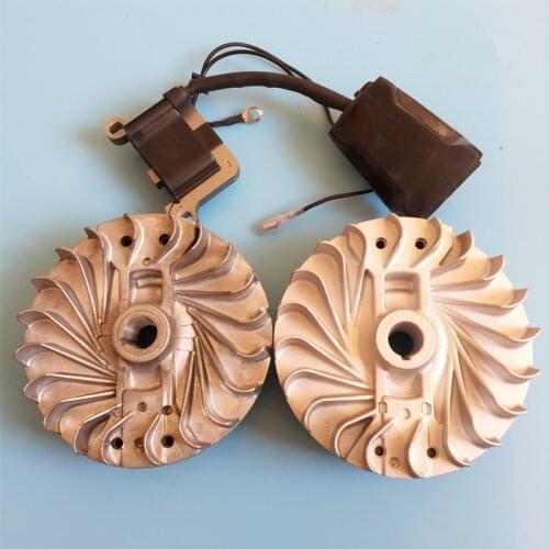 2 styles Flywheel ignition coil for 2T engine Starter 63cc 71CC 1E48F replacement repair China engine scooter earth drill motor