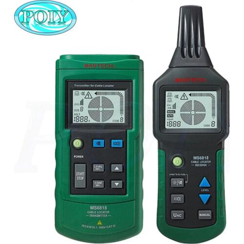 Hot Digital MASTECH MS6818 advanced wire tester tracker multi-function Cable detector 12~400V Pipe Locator Meter With blacklight