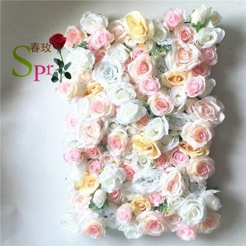 SPR Hot selling plastic grass flower walls for shopping malls and hotel decor