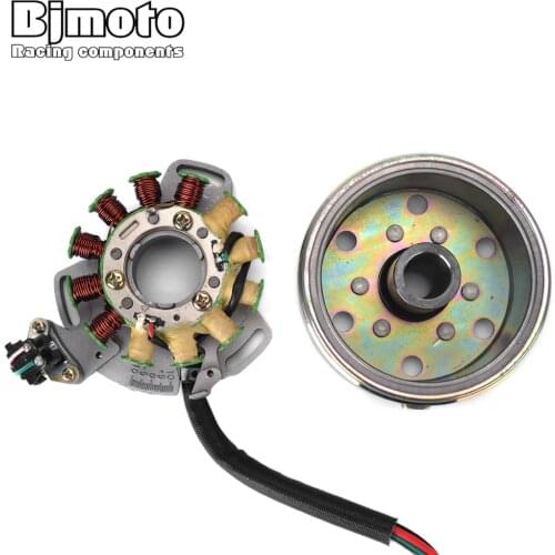 BJMOTO Motorcycle Coil Ignition Magneto Stator Flywheel For Yamaha Banshee 350 YFZ350 1987-1994 Magneto Stator Assembly