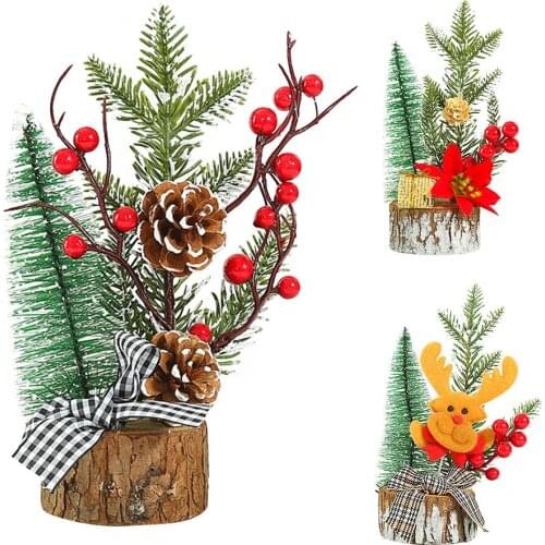 Desktop Mini Christmas Tree Decor Home Office Table Top Tree Ornament Holiday Decoration Christmas Day New Year Decoration