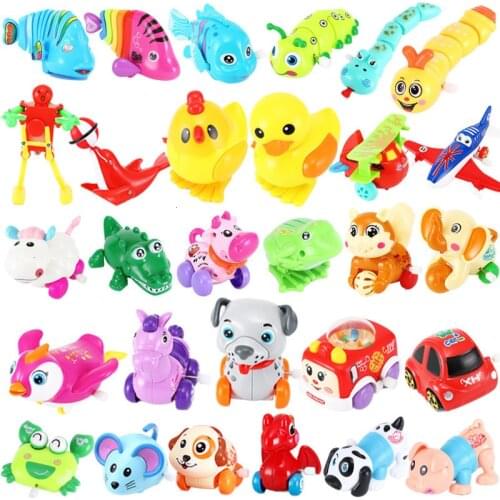 New Baby Toys Creative Chain Clockwork Toy Children Cartoon Giraffe/car /octopus/panda/dinosaur Animal Chain Small Toy Child Toy