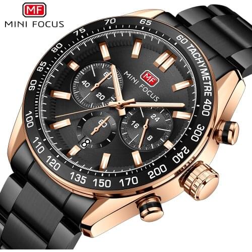 New Luxury Mens Watches with Stainless Steel Brand Sports Chronograph Fashion Quartz Waterproof Watch Men Relogio Masculino