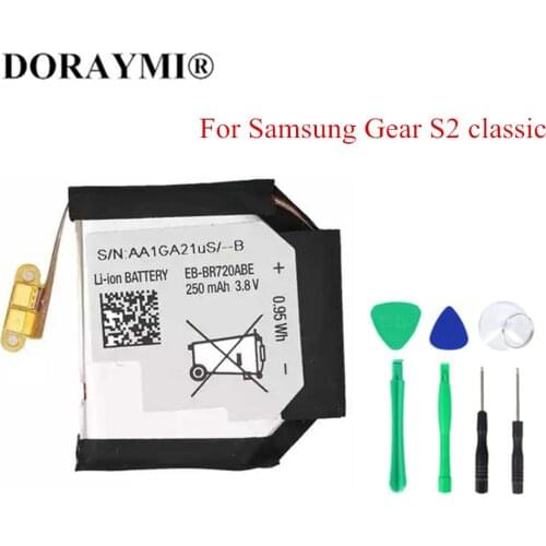 New 250mAh EB-BR720ABE Smart Watch Battery for Samsung Gear S2 classic SM-R720 R720 R732 Replacement Battery