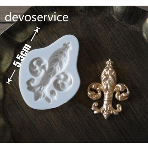 Retro Totem Flower Baroque Cake Border Decoration Silicone Molds Fondant Cake Decorating Tools Cupcake Gum Paste Candy Moulds